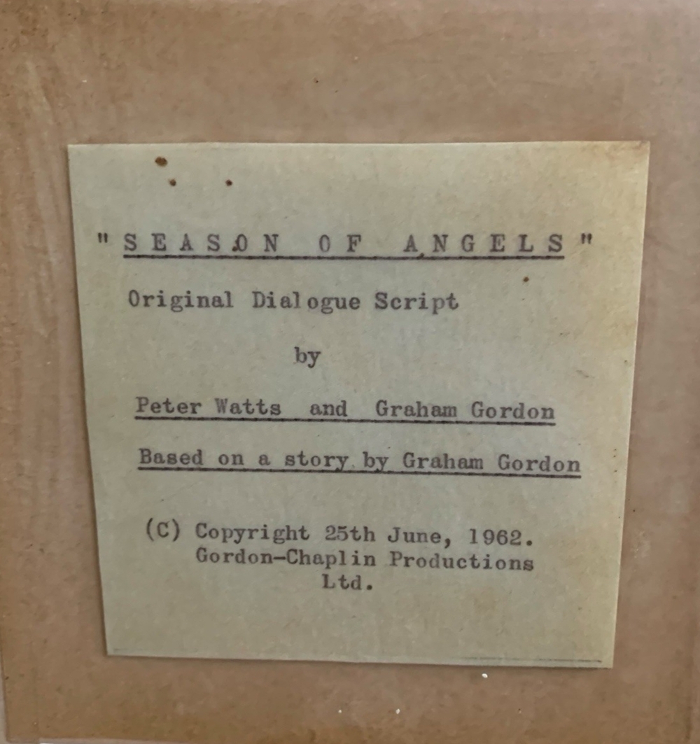 Season of Angels 1962 Original Dialogue Script Watts Gordon Chaplin Rare - Picture 2 of 2